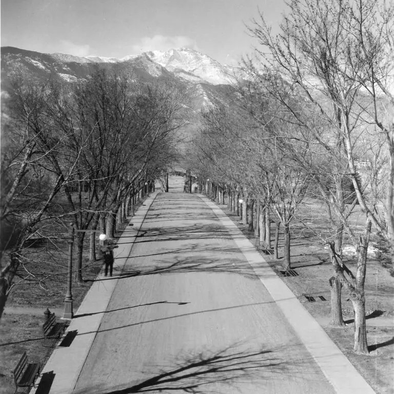 Union Printers Home lawn with Pikes Peak
